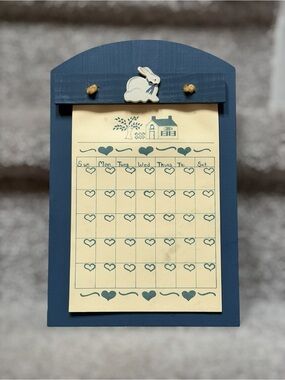 Vintage OOAK Handmade Cottagecore Perpetualâ Calendar Hanging Farmhouse Decor